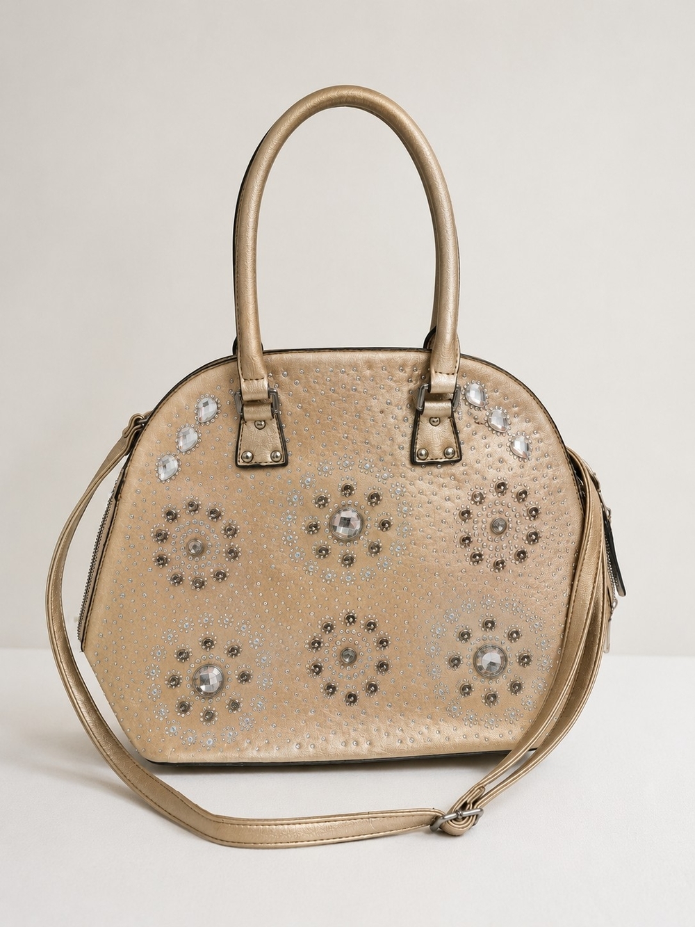 Y2 Glam Rhinestone embellished dome satchel